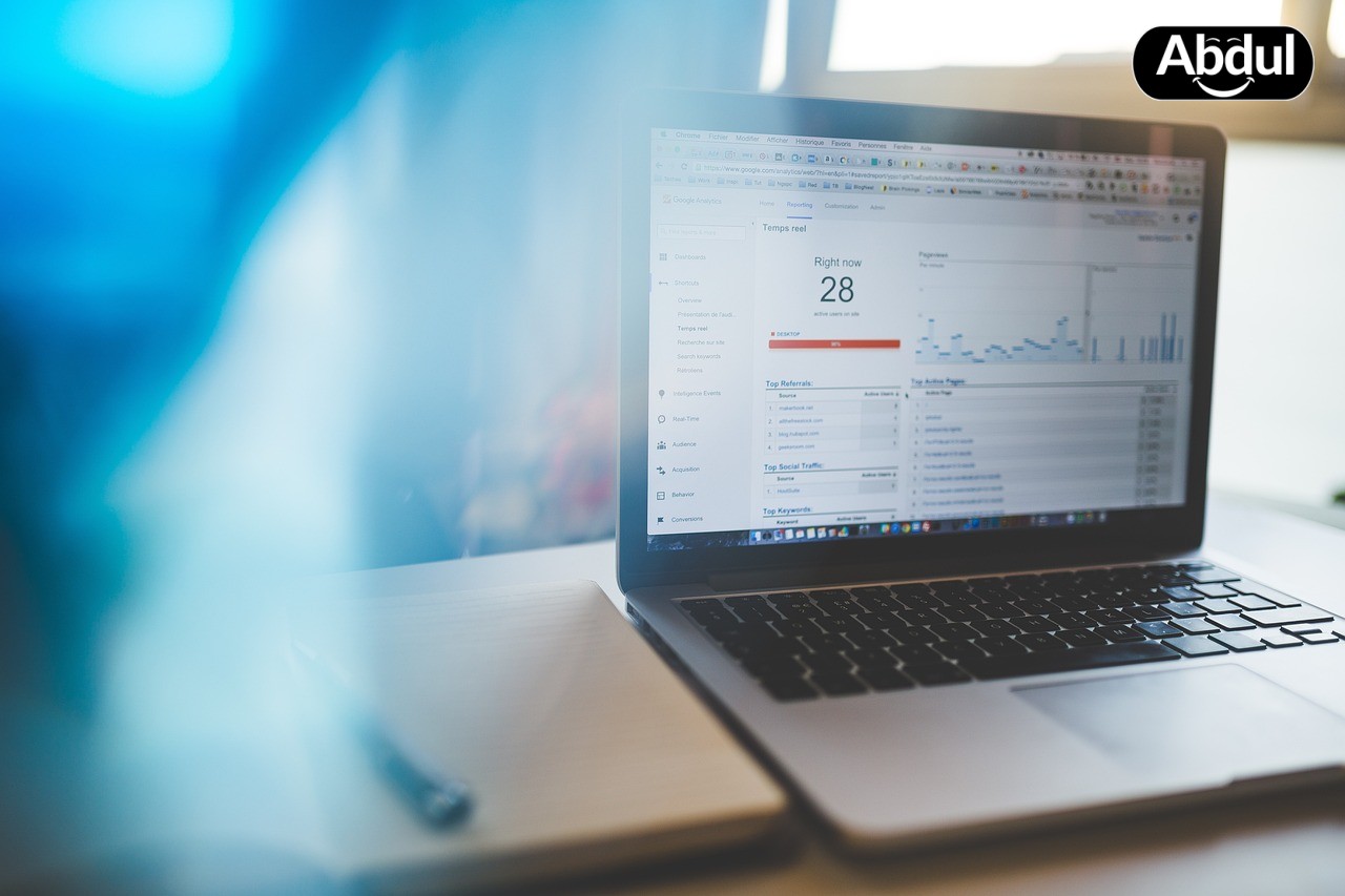 Data analytics dashboard showing keyword trends