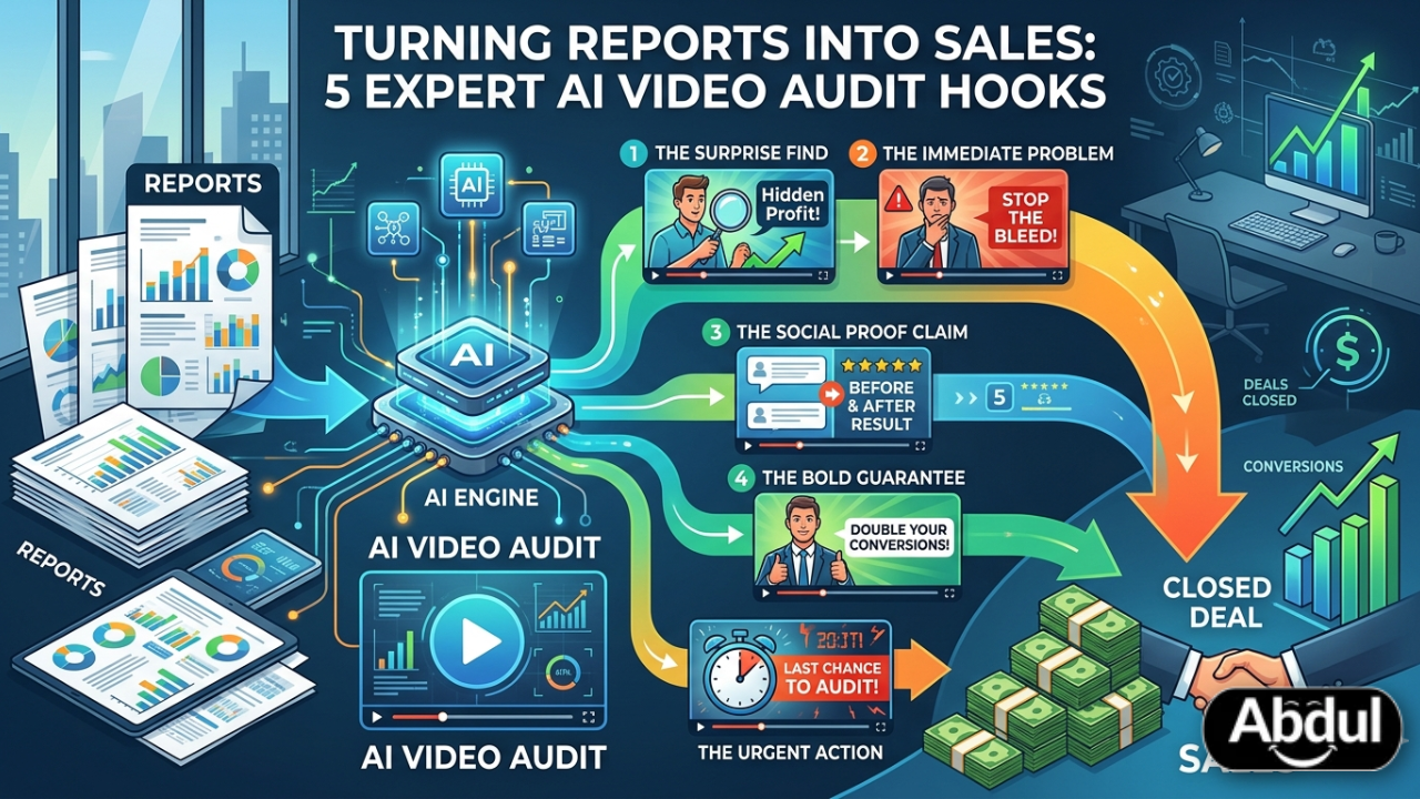 Turning reports into sales: 5 Expert AI Video Audit Hooks