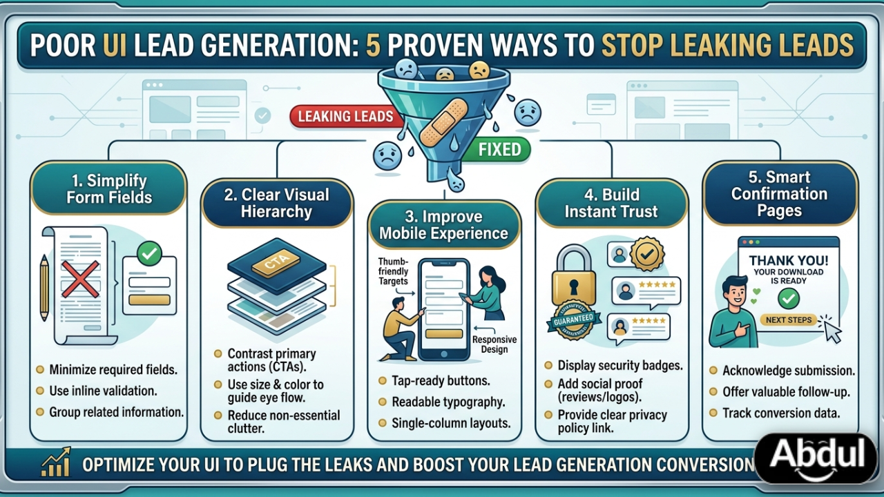 How poor UI affects lead generation: Expert AI Audit 2026