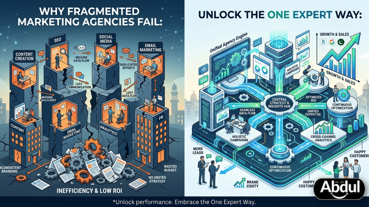 Why fragmented marketing agencies fail: The One Expert Way
