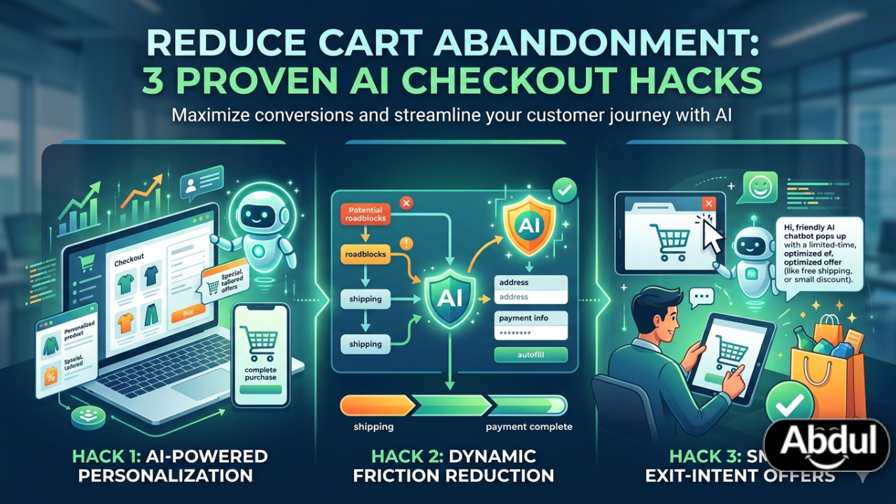 Why do customers abandon shopping carts? 3 Proven AI Checkout Hacks