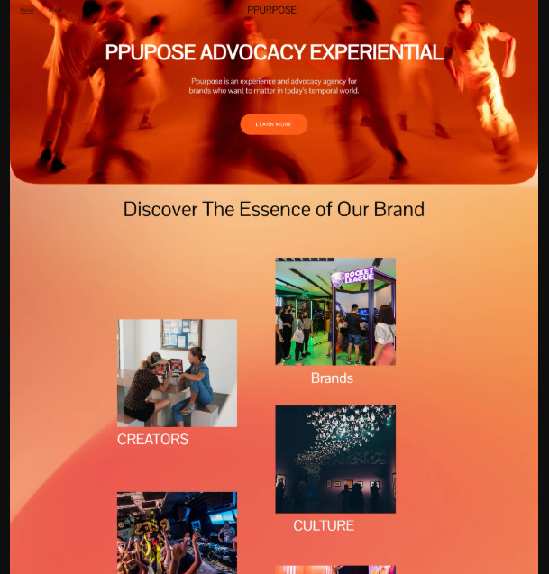 Squarespace website for an agency